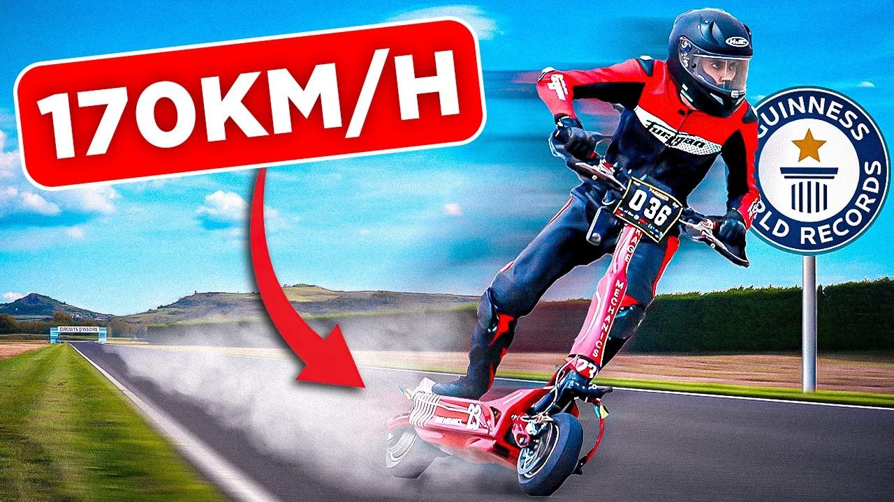 Un Nouveau Record de Vitesse avec une Trottinette Électrique !