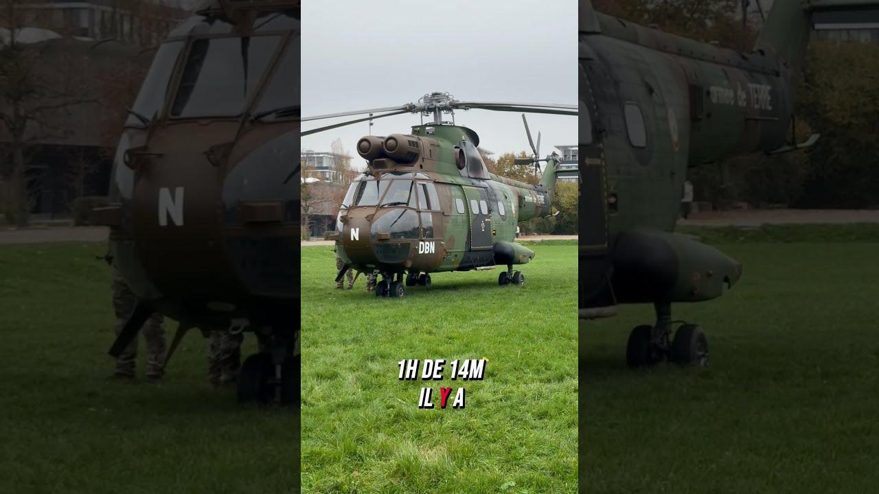 Quand un hélico fait son show derrière le commissariat de Lille!